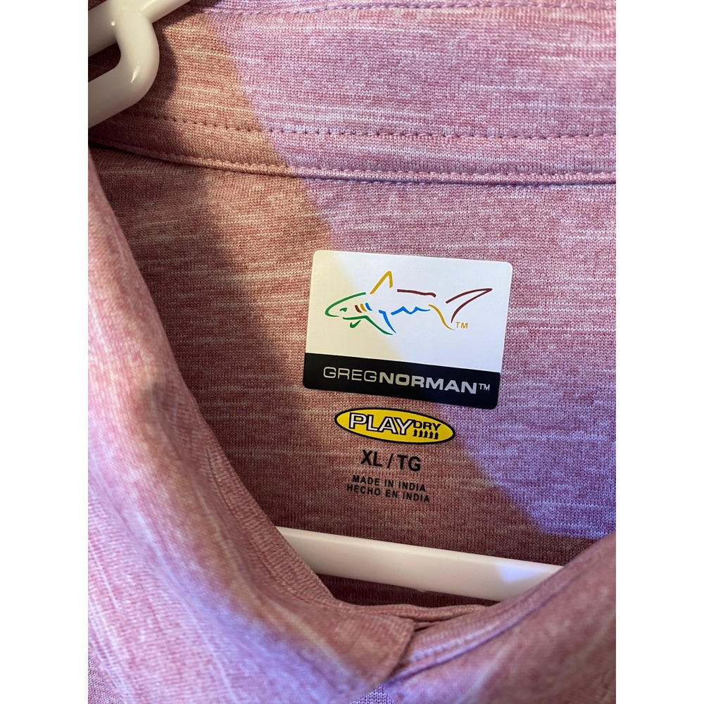 Greg Norman PlayDry Heathered Pink Polo Golf Resort Athleisure XL - Picture 5 of 11